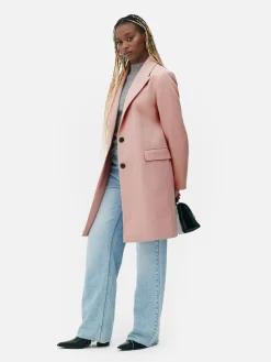 Mujer Primark Abrigos Y Chaquetas|Abrigo Con Botonadura Sencilla