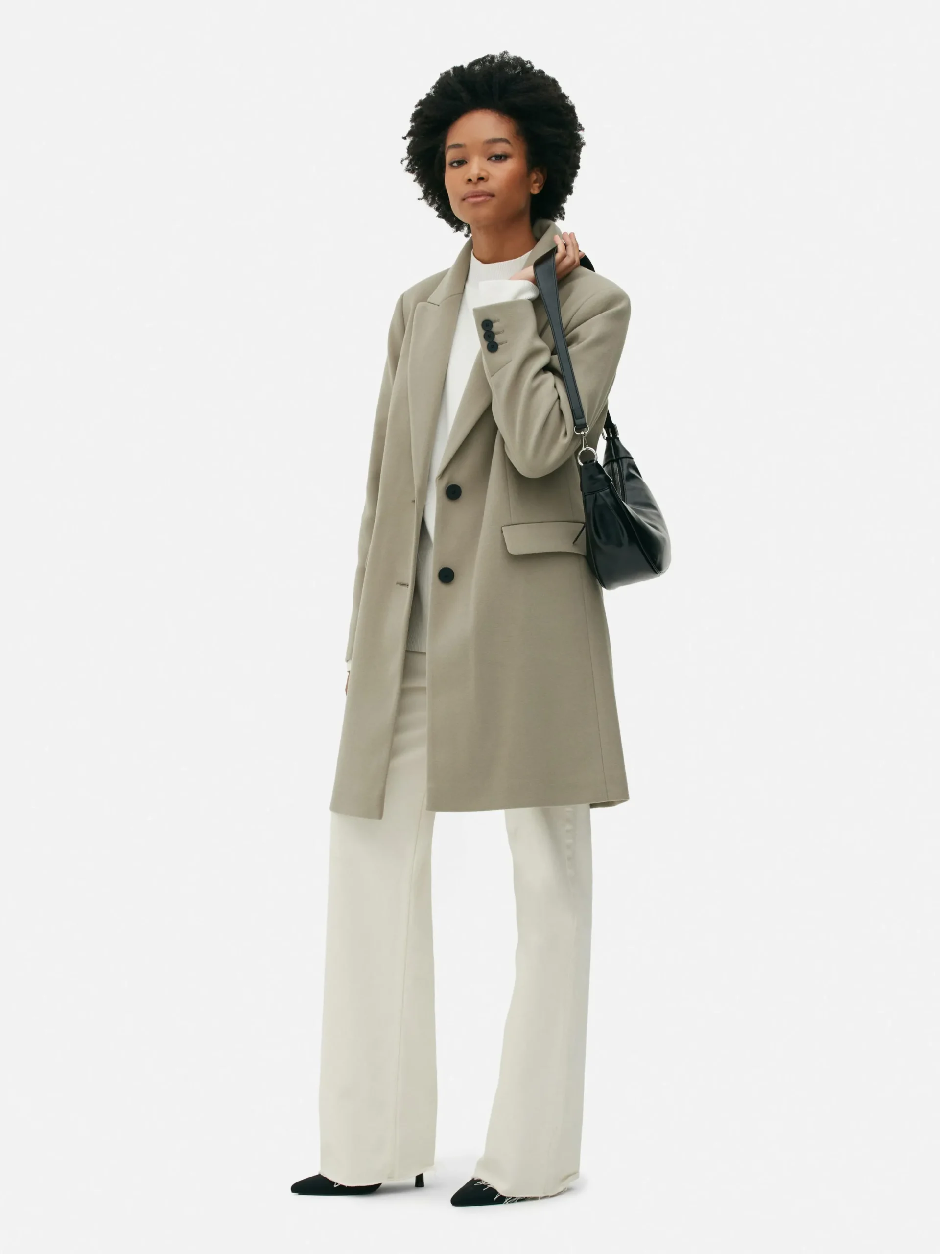 Mujer Primark Abrigos Y Chaquetas|Abrigo Con Botonadura Sencilla