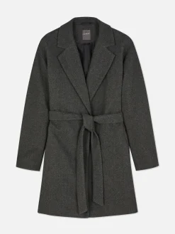 Mujer Primark Abrigos Y Chaquetas|Abrigo Cruzado Con Cinturón