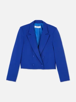 Mujer Primark Blazers|Americana Corta Combinable De Doble Botonadura