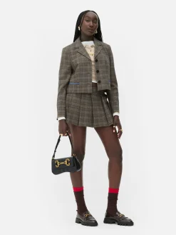 Mujer Primark Blazers|Americana Corta De Cuadros De Rita Ora