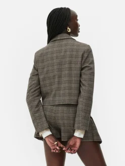 Mujer Primark Blazers|Americana Corta De Cuadros De Rita Ora