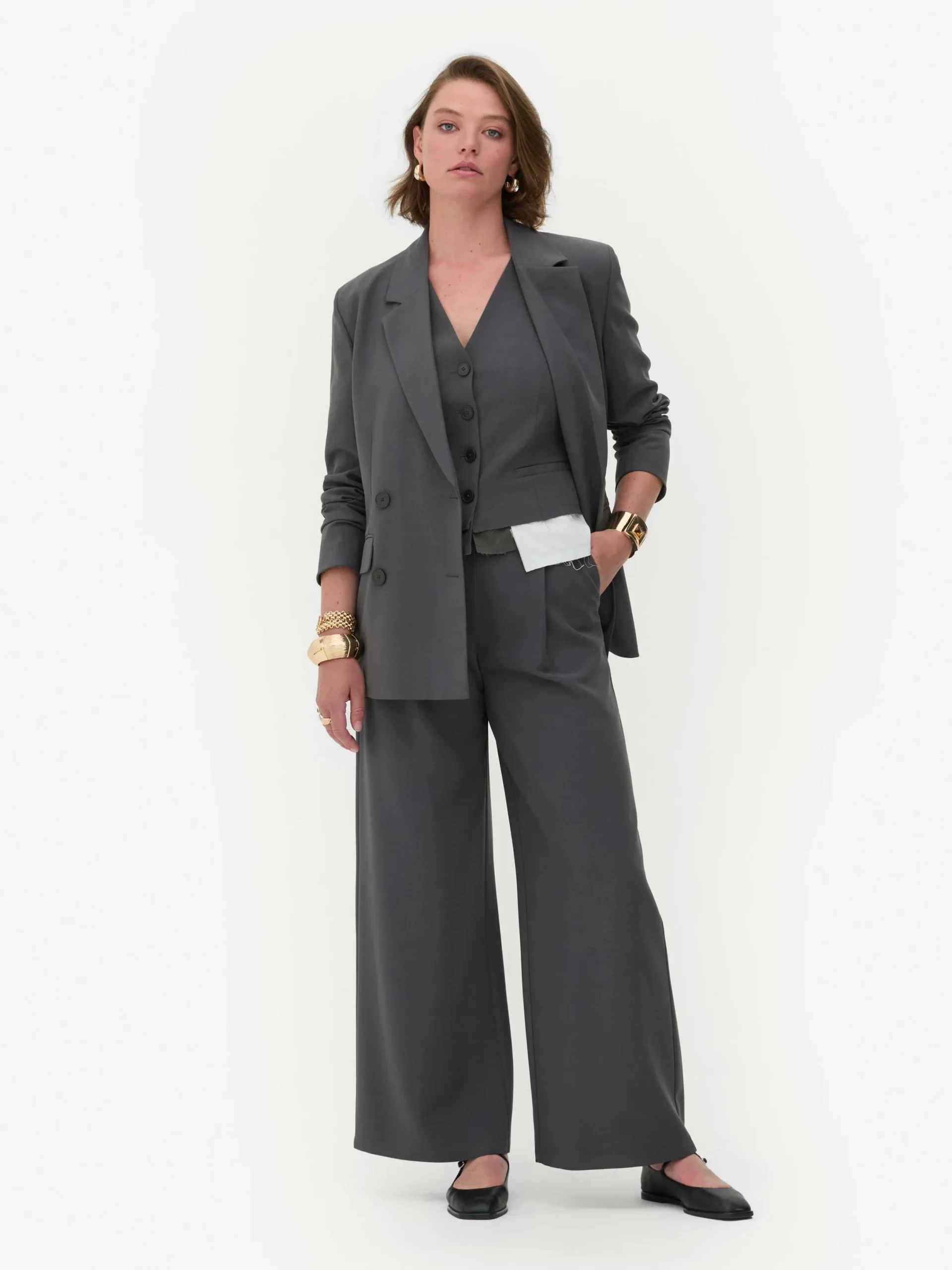 Mujer Primark Blazers|Americana De Doble Botonadura De Rita Ora