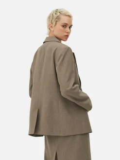 Mujer Primark Blazers|Americana Extragrande Con Botonadura Sencilla