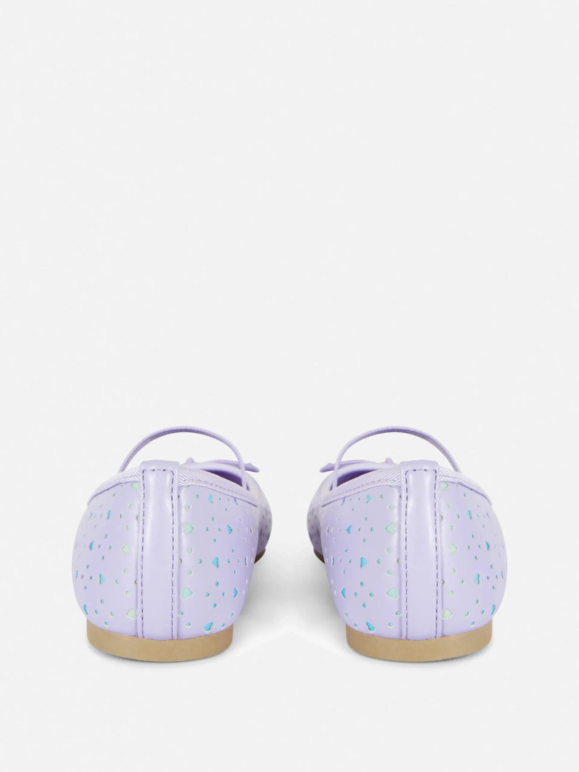Niños Primark Zapatos Planos|Bailarinas Con Corazones Troquelados A Láser