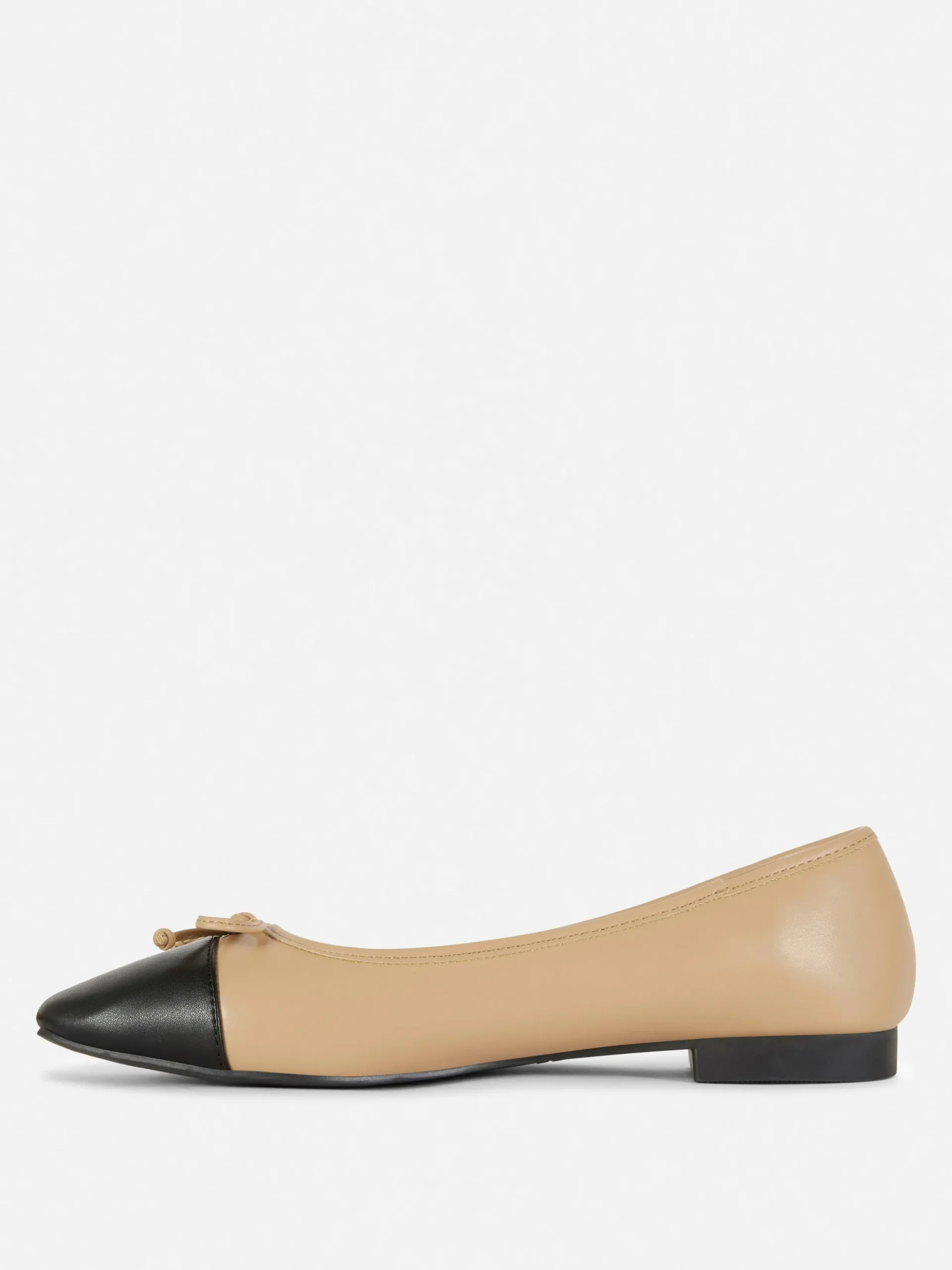 Mujer Primark Zapatos Planos|Bailarinas Con Puntera En Contraste