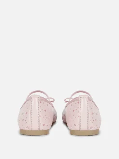 Niños Primark Zapatos Planos|Bailarinas Con Purpurina Cortadas A Láser
