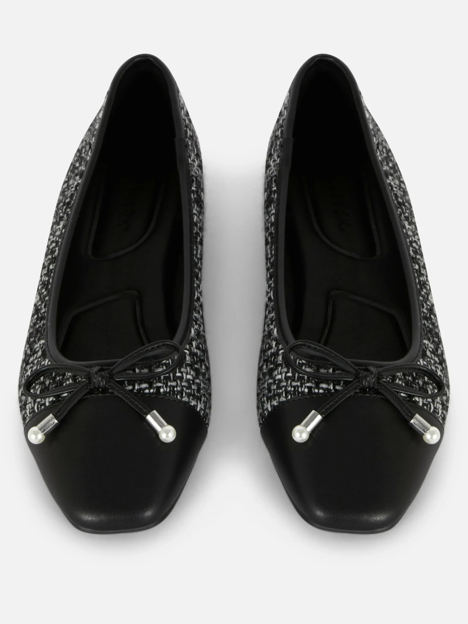 Mujer Primark Zapatos Planos|Bailarinas De Bouclé Con Puntera En Contraste