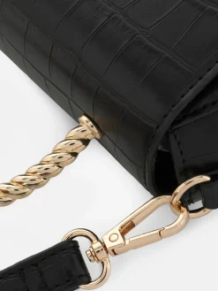 Mujer Primark Bolsos Y Monederos|Bandolera De Cocodrilo Sintético Con Asa Metálica