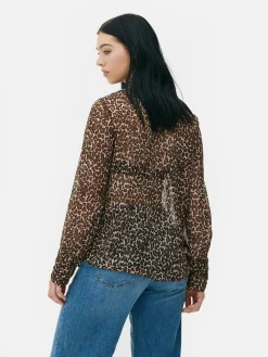 Mujer Primark Camisas Y Blusas|Blusa Con Botones Y Lazo En El Cuello