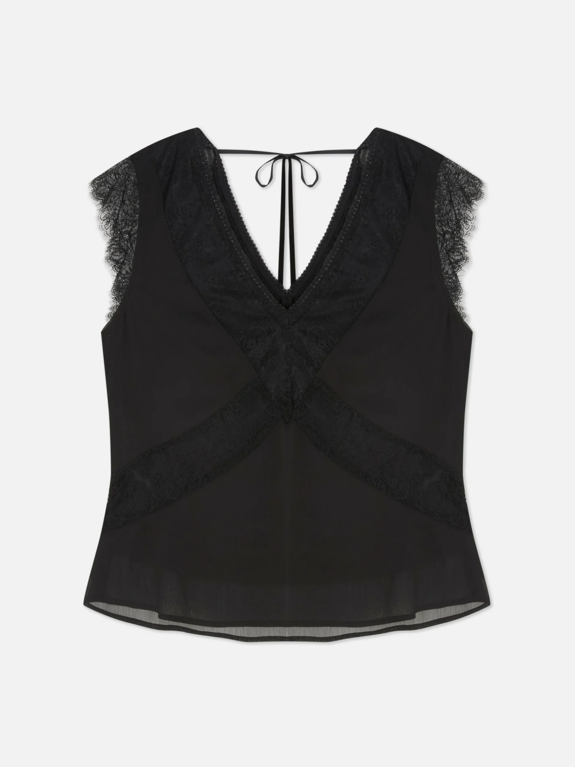 Mujer Primark Moda Gótica|Tops Y Camisetas|Blusa Con Encaje Beetlejuice X Colleen Atwood