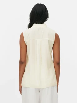 Mujer Primark Camisas Y Blusas|Blusa Sin Mangas Con Botones