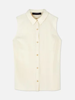 Mujer Primark Camisas Y Blusas|Blusa Sin Mangas Con Botones