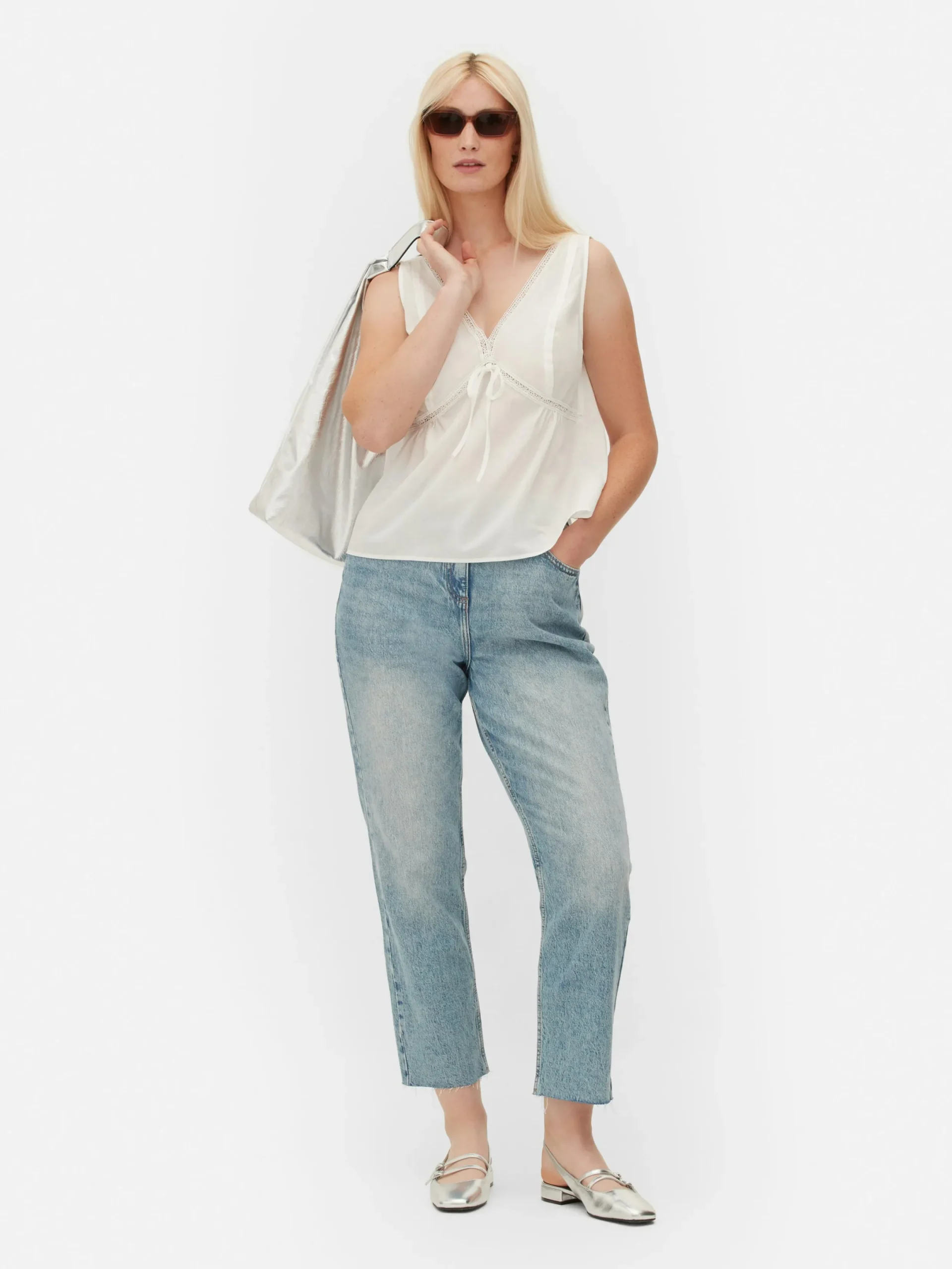 Mujer Primark Camisas Y Blusas|Blusa Sin Mangas Con Escote De Pico