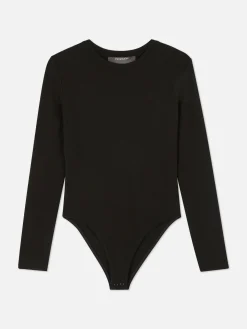 Mujer Primark Tops Y Camisetas|Bodi De Canalé De Manga Larga