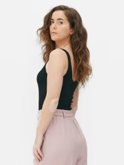 Mujer Primark Tops Y Camisetas|Body Acanalado De Escote Amplio