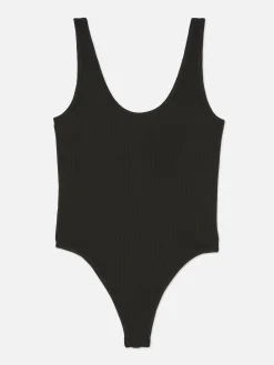 Mujer Primark Tops Y Camisetas|Body Acanalado De Escote Amplio