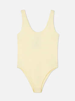 Mujer Primark Tops Y Camisetas|Body Acanalado Sin Costuras De Escote Amplio