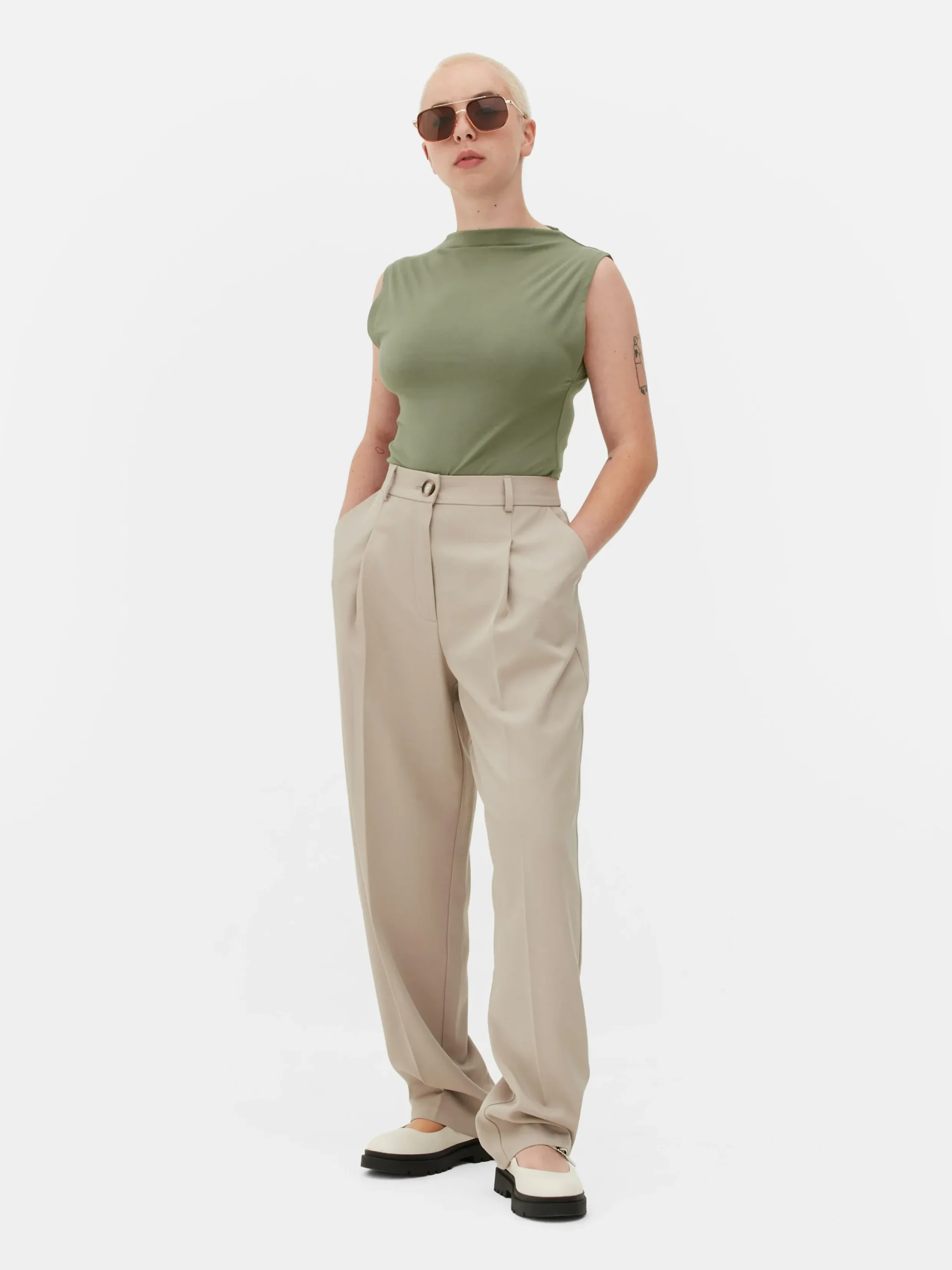 Mujer Primark Tops Y Camisetas|Body De Cuello Alto Sin Mangas