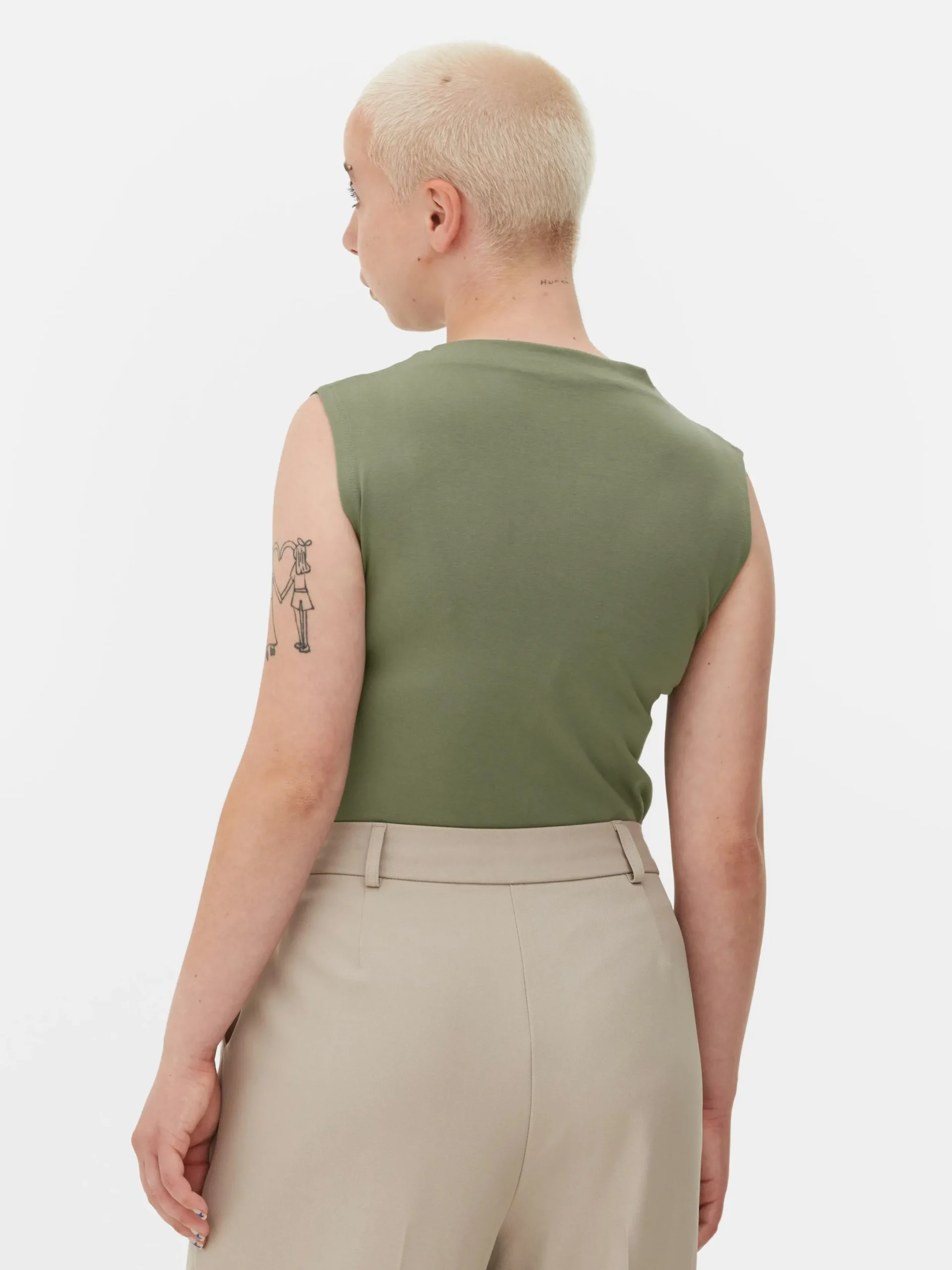 Mujer Primark Tops Y Camisetas|Body De Cuello Alto Sin Mangas