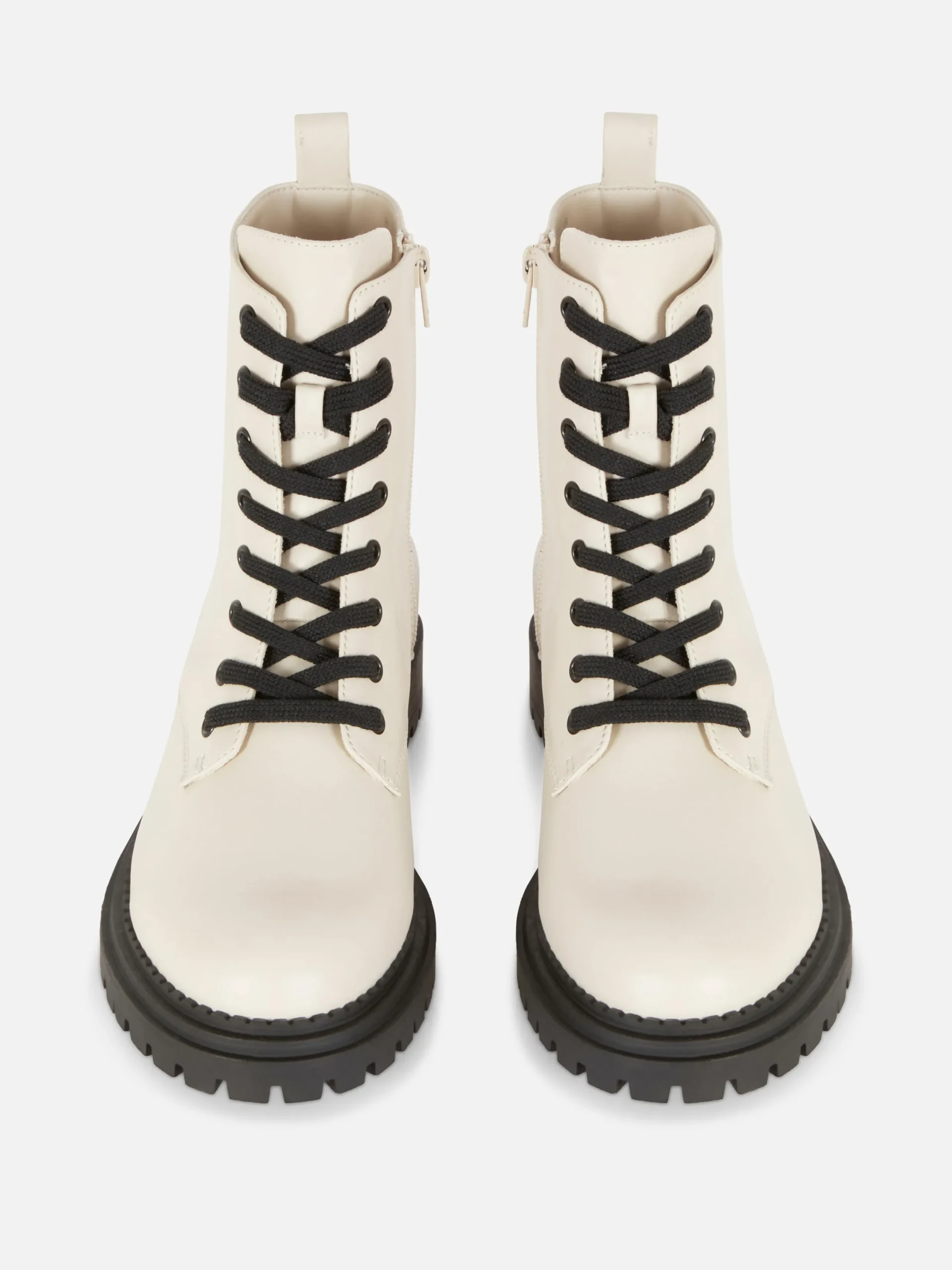 Mujer Primark Botas|Botas Moteras Con Cordones