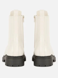 Mujer Primark Botas|Botas Moteras Con Cordones