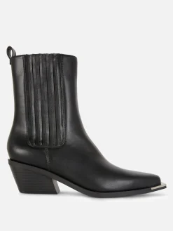 Mujer Primark Botas|Botas Vaqueras De Piel Sintética