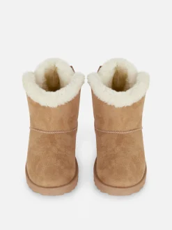 Niños Primark Botas Y Botas De Agua|Botines De Pelo Sintético Con Detalle De Lazos