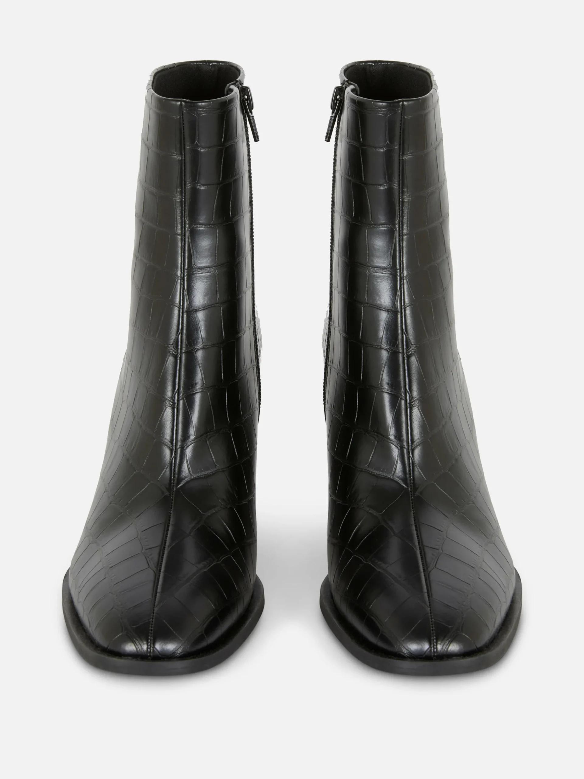 Mujer Primark Botas|Botines De Tacón De Piel De Cocodrilo Sintética