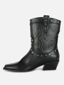 Mujer Primark Botas|Botines De Tipo Cowboy Con Tachuelas