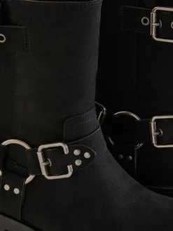 Mujer Primark Botas|Botines Moteros De Antelina