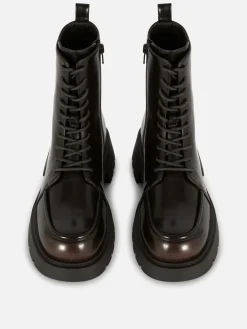 Mujer Primark Botas|Botines Ribeteados Con Cordones