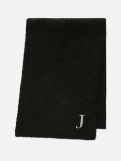 Mujer Primark Gorros, Sombreros, Guantes Y Bufandas|Bufanda De Punto Acanalado Con Inicial Bordada