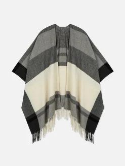 Mujer Primark Gorros, Sombreros, Guantes Y Bufandas|Bufanda Tipo Capa Con Estampado De Cuadros