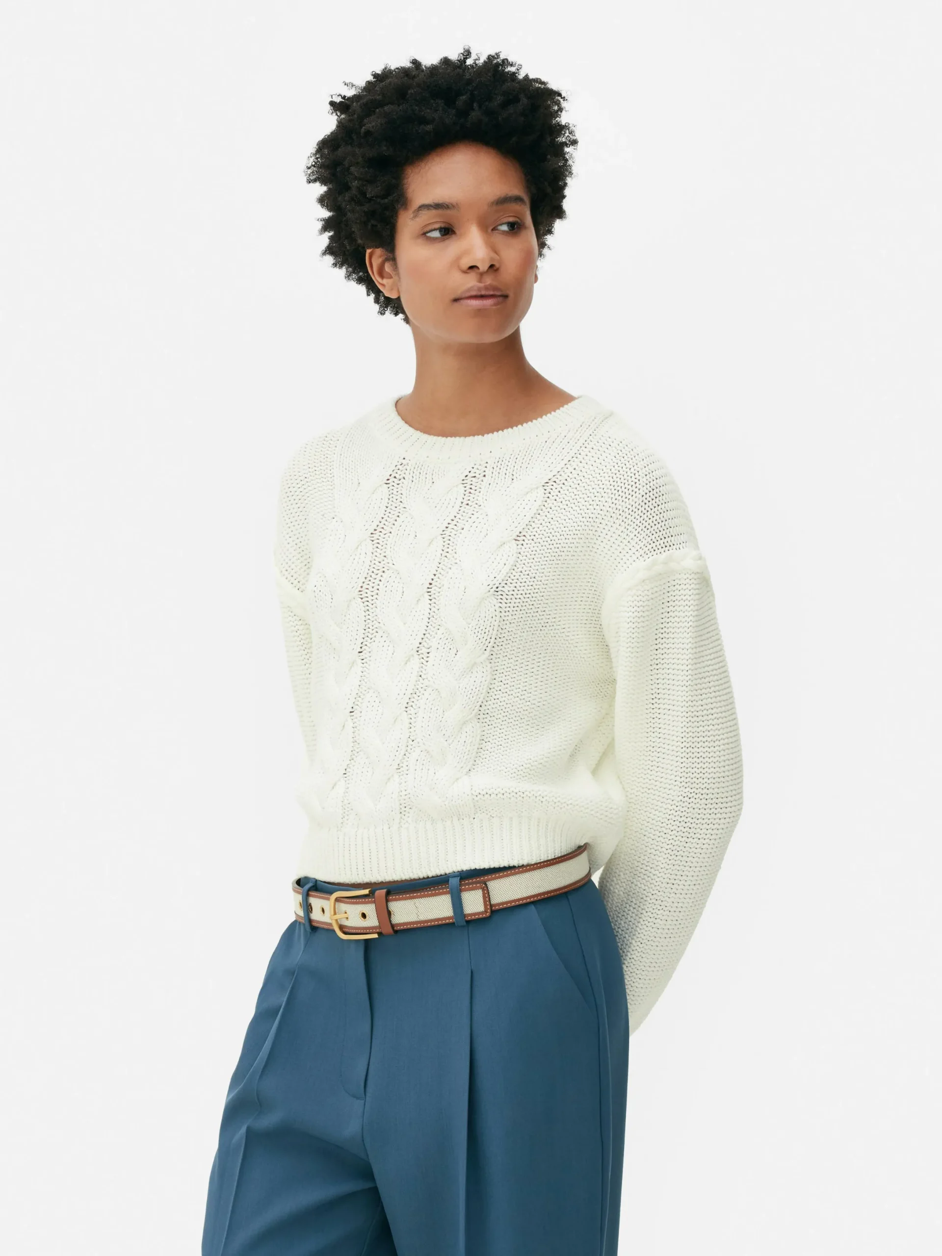 Mujer Primark Jerseys Y Cárdigans|Cable Knit Dropped Shoulder Jumper