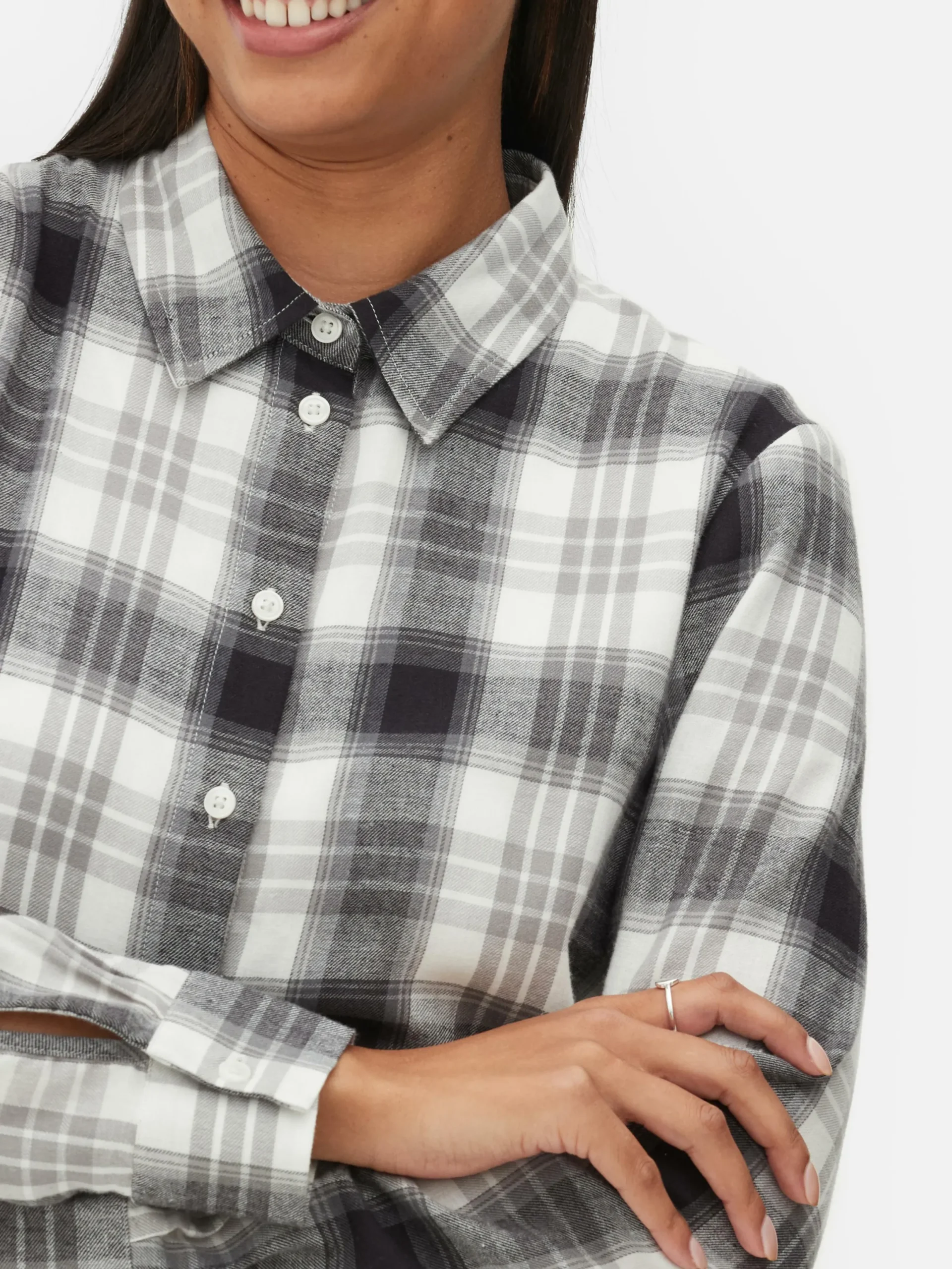 Mujer Primark Camisas Y Blusas|Camisa A Cuadros Con Botones