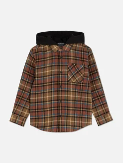 Niños Primark Camisas|Camisa A Cuadros Con Capucha