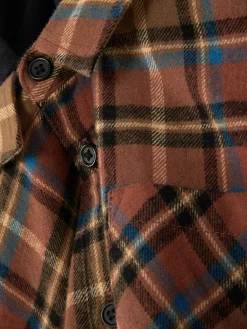 Niños Primark Camisas|Camisa A Cuadros Con Capucha