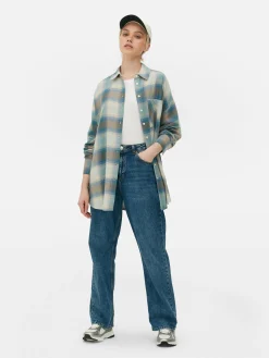 Mujer Primark Camisas Y Blusas|Camisa A Cuadros De Corte Masculino