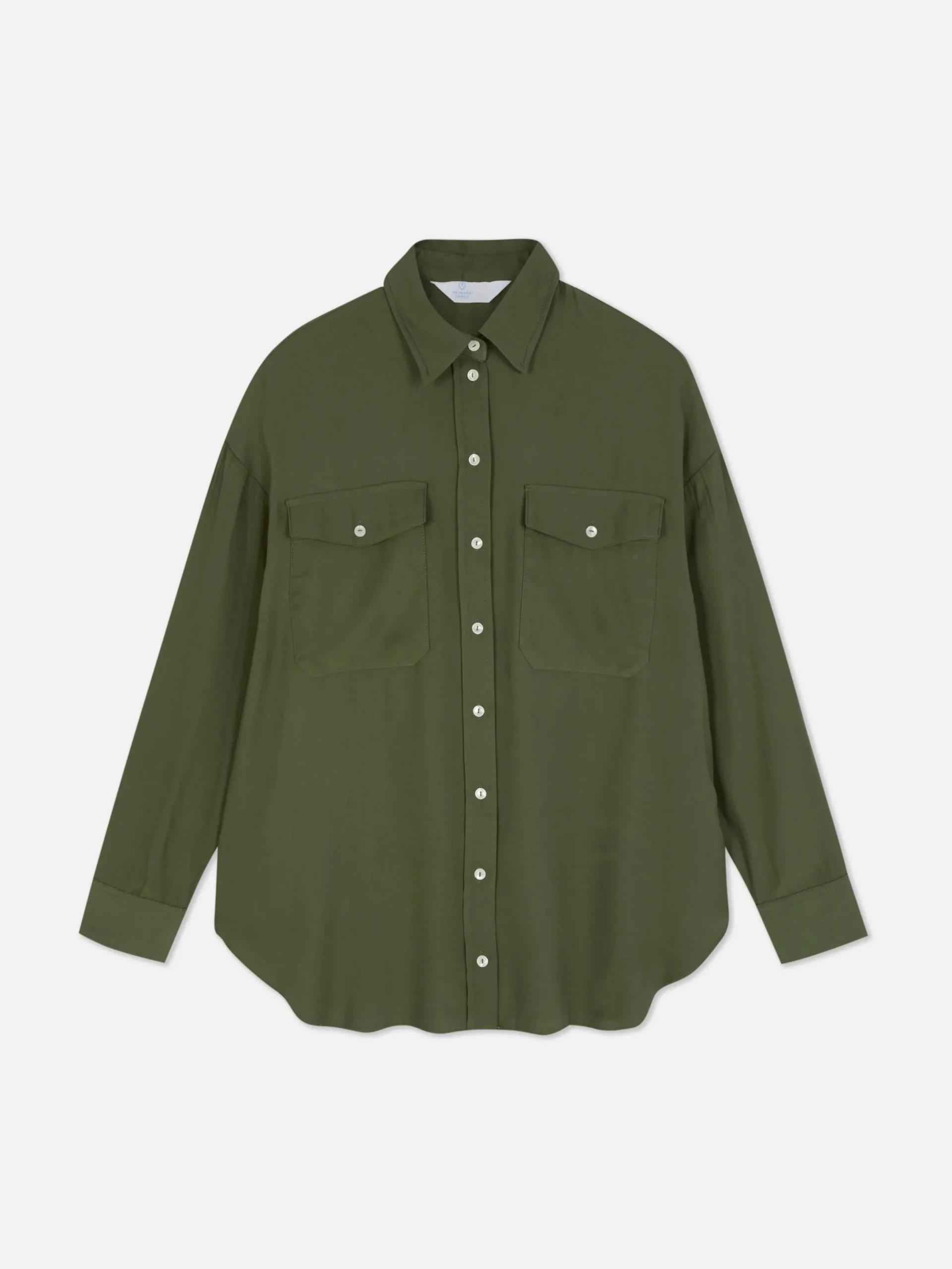 Mujer Primark Camisas Y Blusas|Camisa Con Cuello Abotonado Y Bolsillo En El Pecho