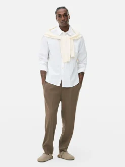 Hombre Primark Camisas|Camisa De Jacquard Con Manga Larga