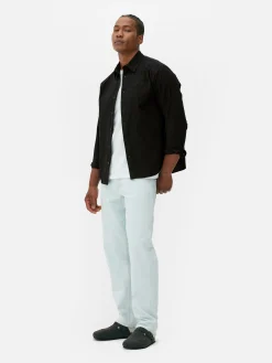 Hombre Primark Camisas|Camisa De Jacquard Con Manga Larga