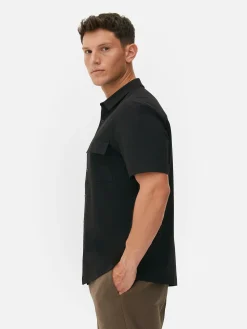 Hombre Primark Camisas|Camisa De Manga Corta Y Corte Cuadrado De Kem