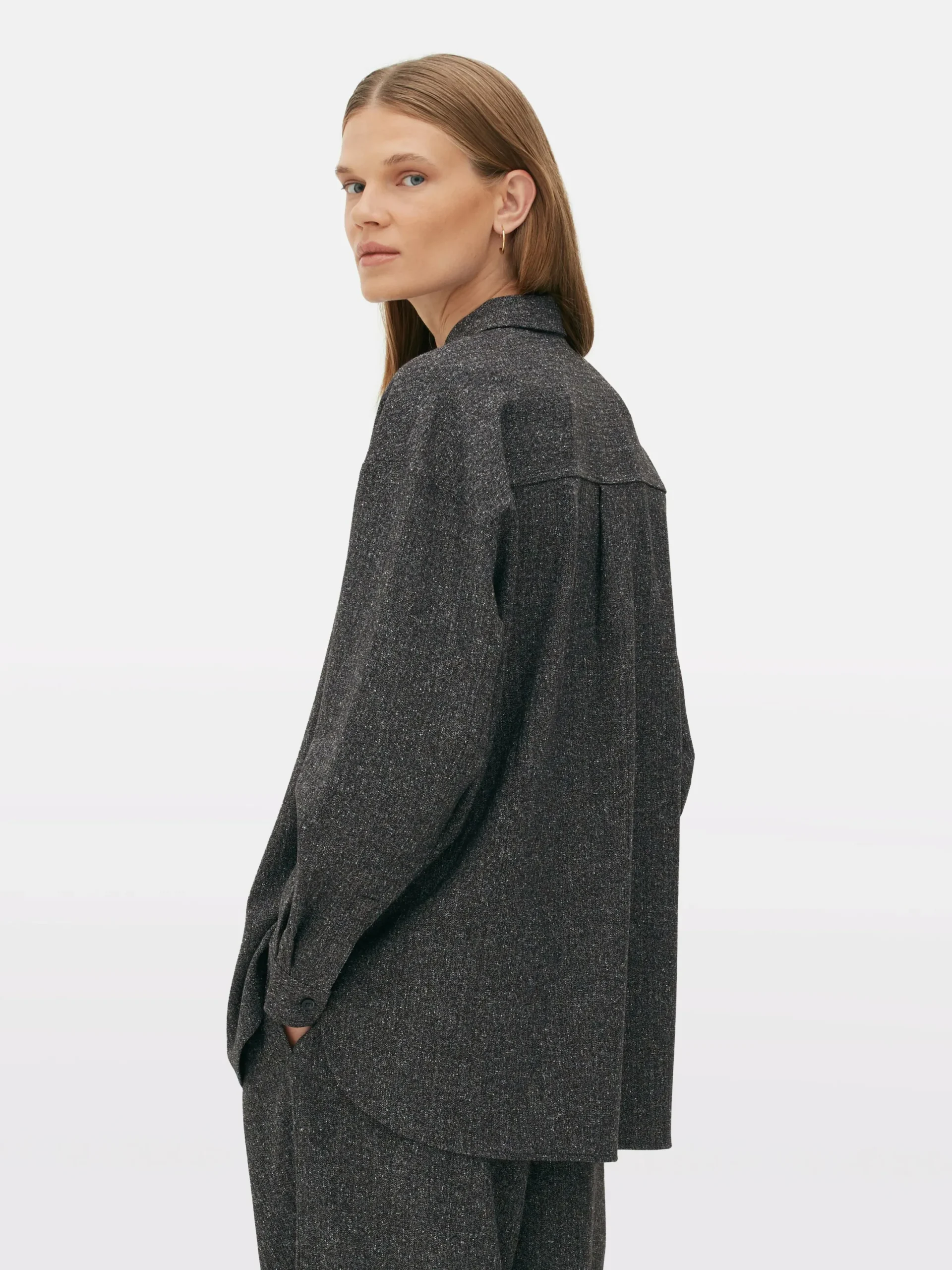 Mujer Primark Camisas Y Blusas|Camisa De Manga Larga Jaspeada De The Edit