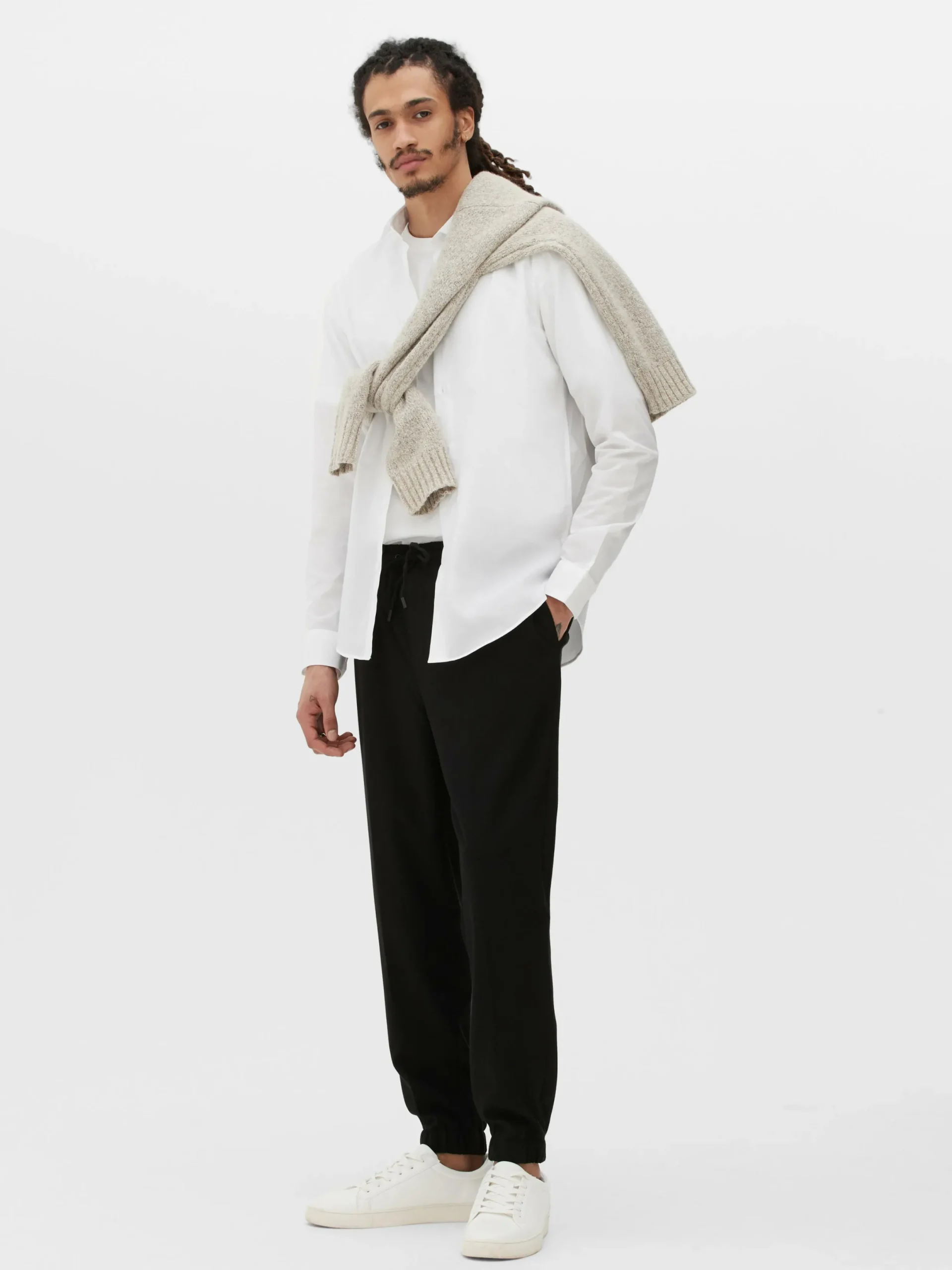 Hombre Primark Camisas|Camisa De Manga Larga Y Corte Recto