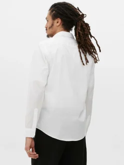 Hombre Primark Camisas|Camisa De Manga Larga Y Corte Recto