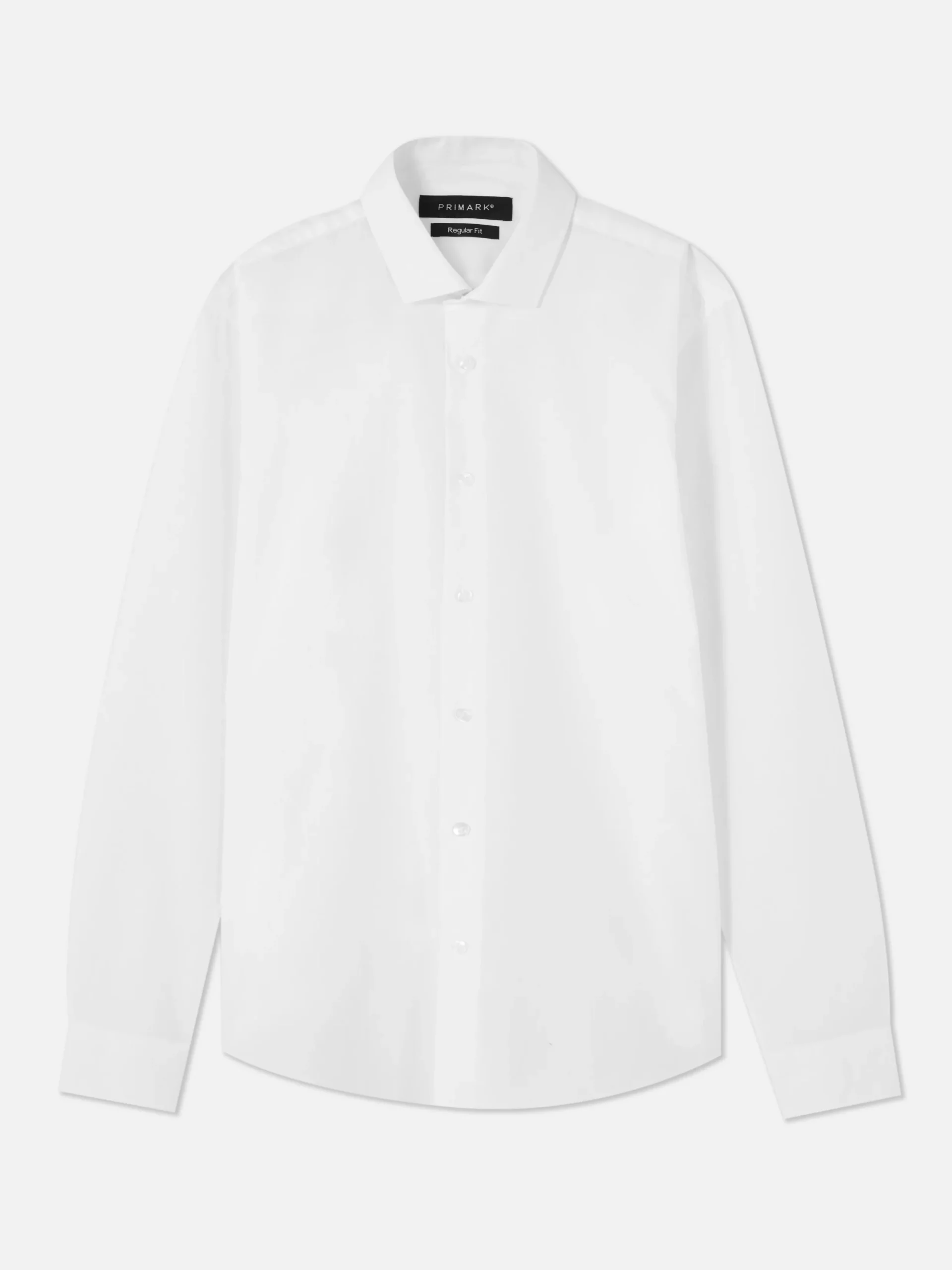 Hombre Primark Camisas|Camisa De Manga Larga Y Corte Recto