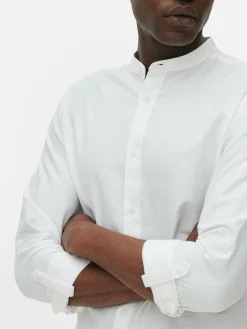 Hombre Primark Camisas|Camisa De Mangas Enrolladas Con Botones