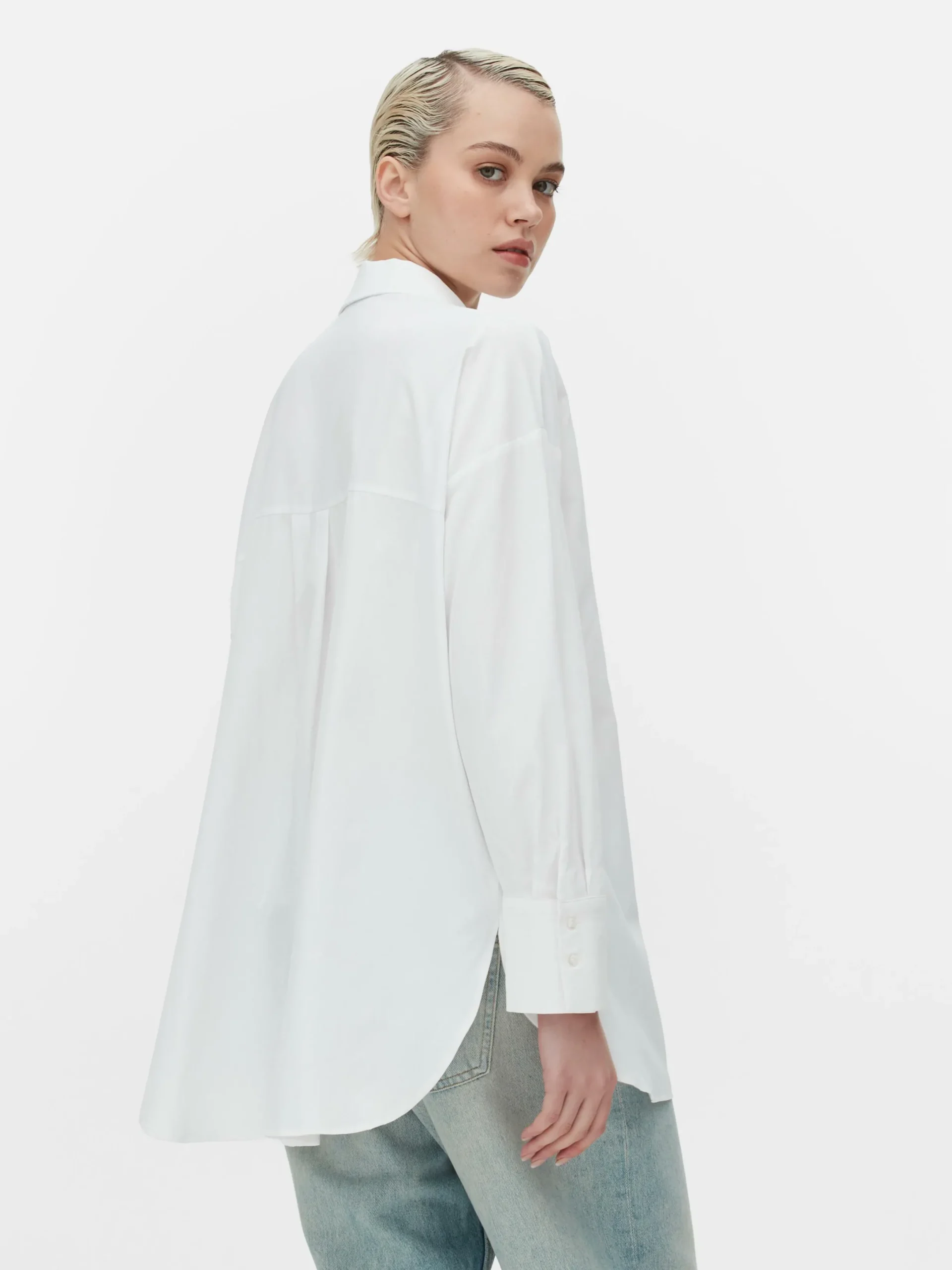 Mujer Primark Camisas Y Blusas|Camisa De Popelina De Corte Oversize