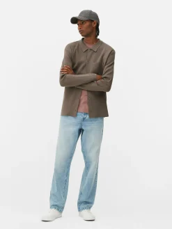 Hombre Primark Camisas|Camisa De Punto Con Corchetes